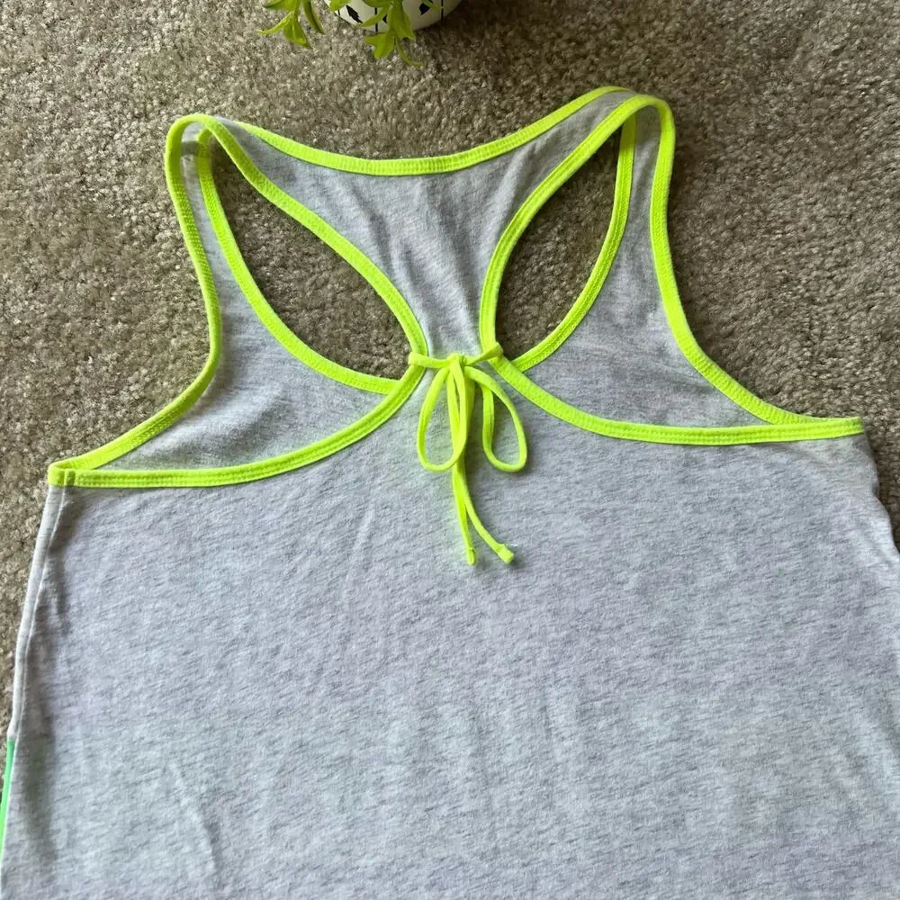 Justice White and Light Gray Racerback Graphic Tank Tops Set of 2 Size: 16